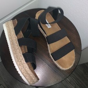 Jimmie Black Sandals by Steve Madden